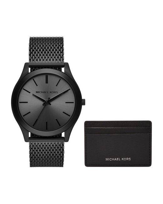 Reloj Analógico para Hombre de Cuarzo con Correa en Acero Inoxidable  MK1085SET de Michael Kors de color Negro | Lyst