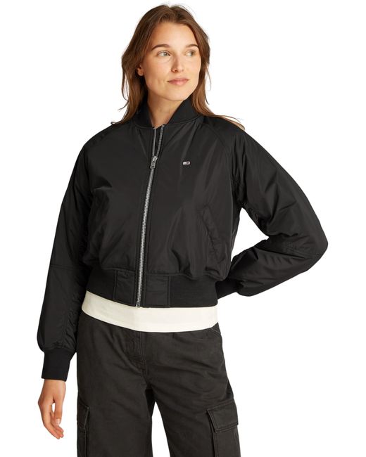 Tommy Hilfiger Black 's Essential Water Repellent Bomber Jacket