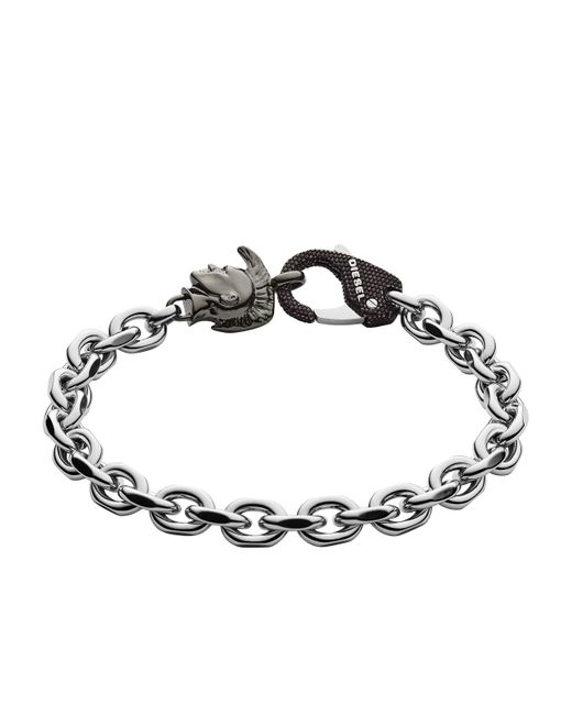 Diesel Stainless Steel Bracelet In Metallic For Men Lyst