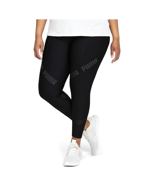PUMA Womens Logo Eversculpt 78 High Waisted Leggings Plus Casual - Black, Black, 2x