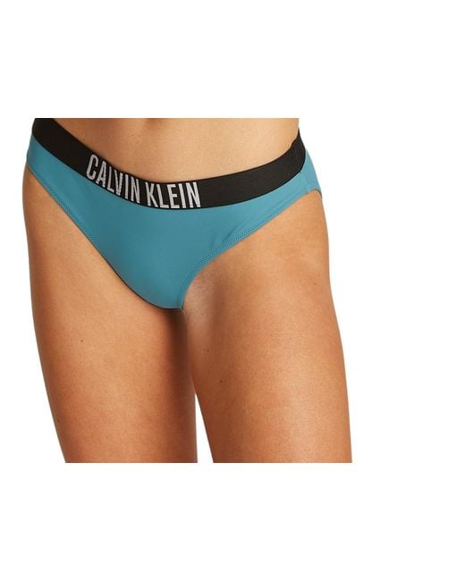Bas de Bikini avec Ceinture Emblématique Calvin Klein en coloris Black