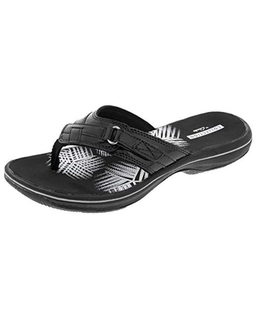 Clarks Breeze Sea H Sandals (black Synthetic Patent,7m)