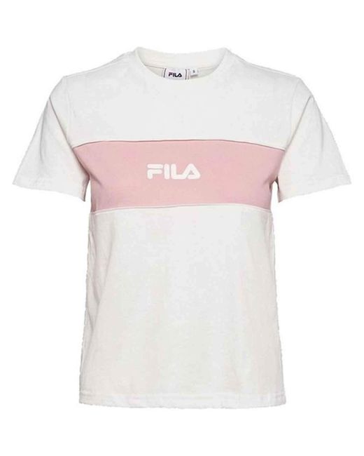 T-Shirt ica Corta Donna Donna Blanc de Blanc 688488 XS di Fila in White