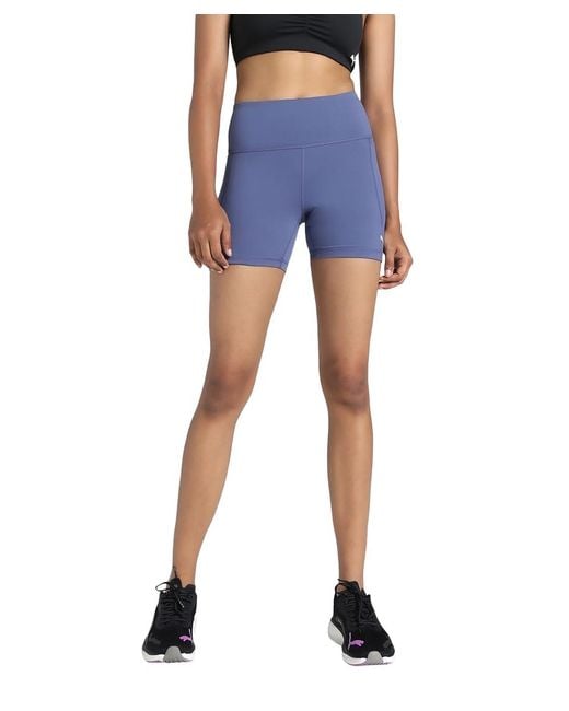 Shorts Ajustados De Tiro Alto Cloudspun Para Mujer PUMA de color Blue