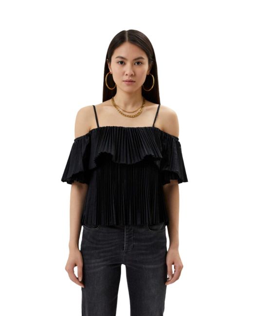 Liu Jo Canotte e Top Donna Top Plisse - Nero di Liu Jo in Black