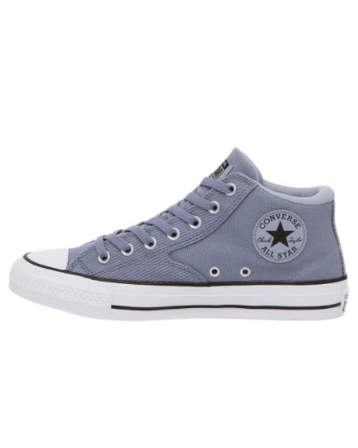 Converse Blue Chuck Taylor All Star Malden Mid Canvas Sneaker – Schnürverschluss Stil –