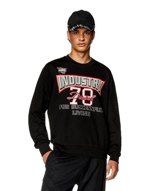 DIESEL _S-GINN-K36 Felpa_Sweatshirt_Schwarz_XXL in Black für Herren