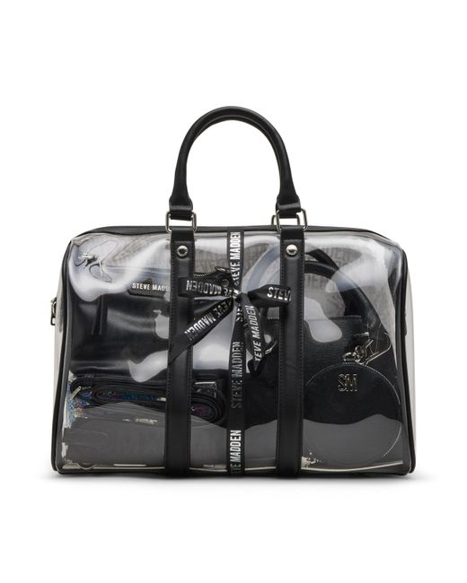Steve Madden Black Clear Satchel Warren Geschenkset