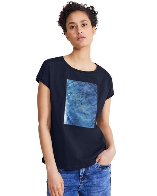 Street One T-Shirt mit Print deep blue 44