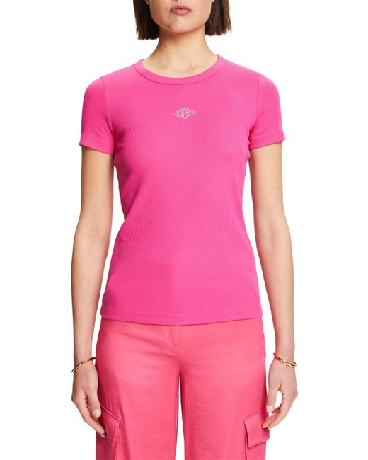 014ee1k326 T-Shirt Esprit en coloris Pink