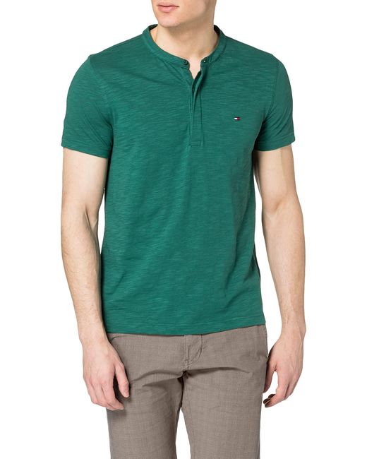 Tommy Hilfiger SLUB SS Henley T-Shirt in Grün für Herren - Sparen Sie 9% -  Lyst