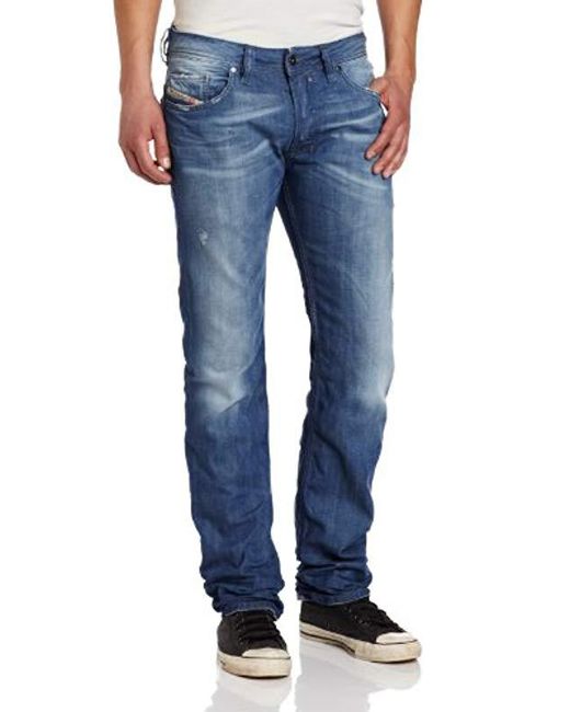DIESEL Safado Regular Slim Straight-leg Jean 0807k in Blue for Men | Lyst
