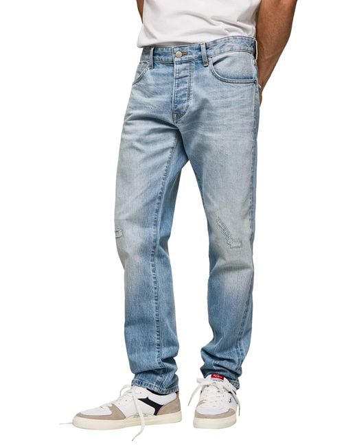 Pepe Jeans Blue Stanley Selvedge Jeans for men