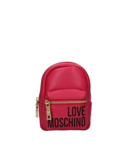 Love Moschino Red Complementi Pelletteria Leather Goods Complements