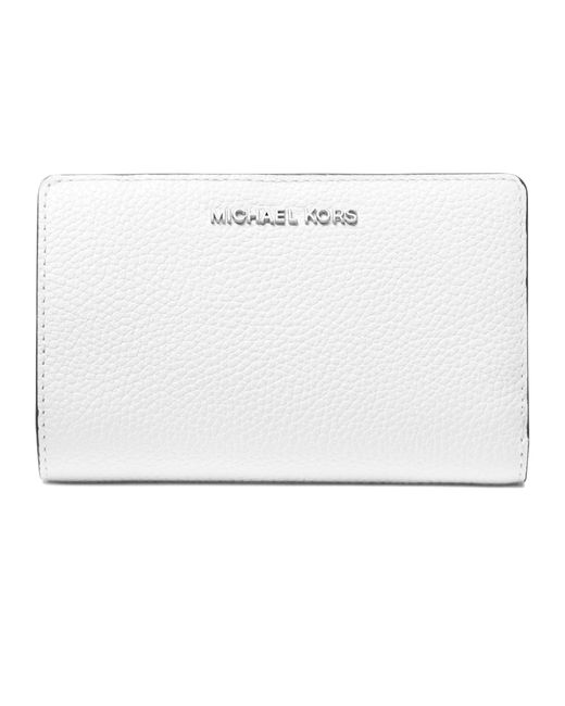 MICHAEL Michael Kors Medium Snap Zip Around Wallet Optic White