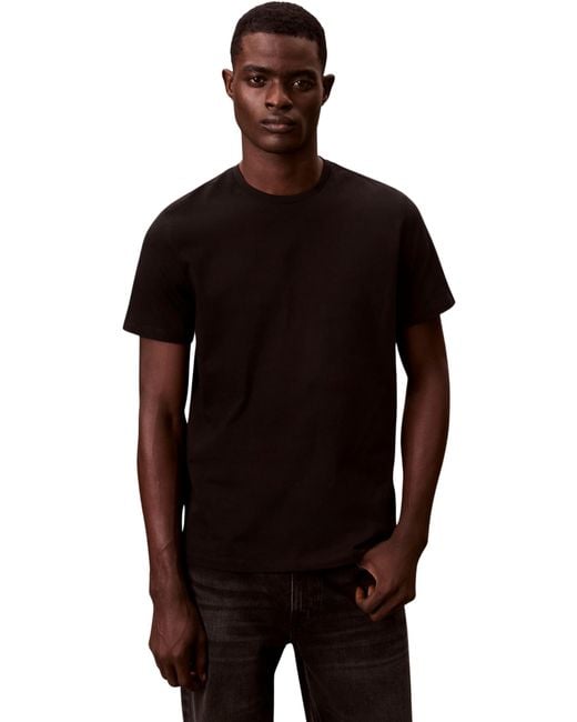 Calvin Klein Ss Classic Monogram Tee Lv04Rd254G T-Shirts in Black für Herren
