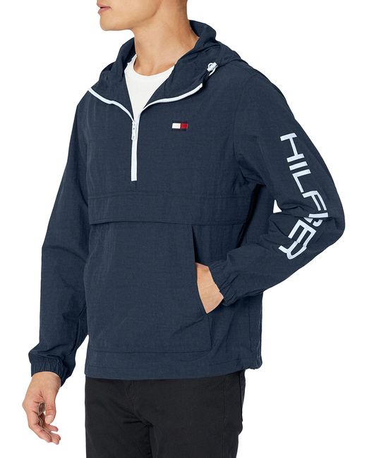 Tommy Hilfiger Synthetic Retro Lightweight Taslan Popover Jacket in Navy  (Blue) for Men - Save 17% | Lyst