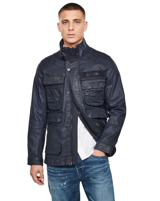 G-Star RAW Multipocket Denim Field Jacket in Blue for Men | Lyst UK