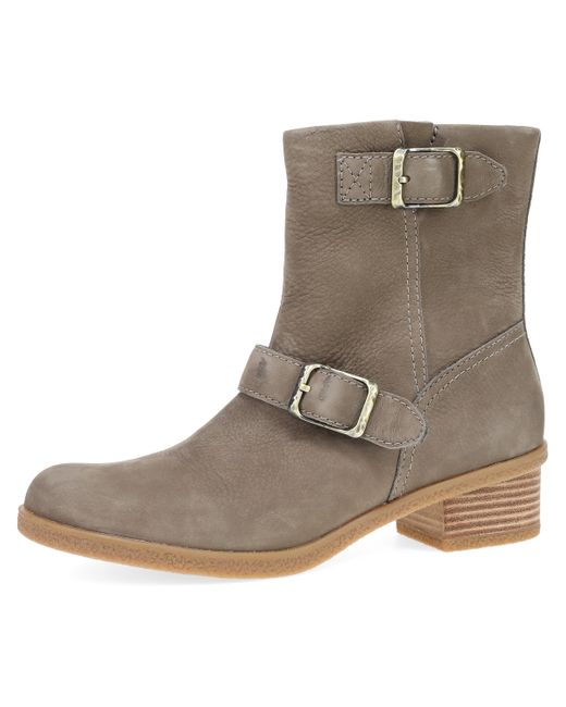 Dansko Brown Super Stylish Mid-shaft Boot - Waterproof Leather And Construction With Rubber Outsole And Leather Stacked Heel For Long-lasting