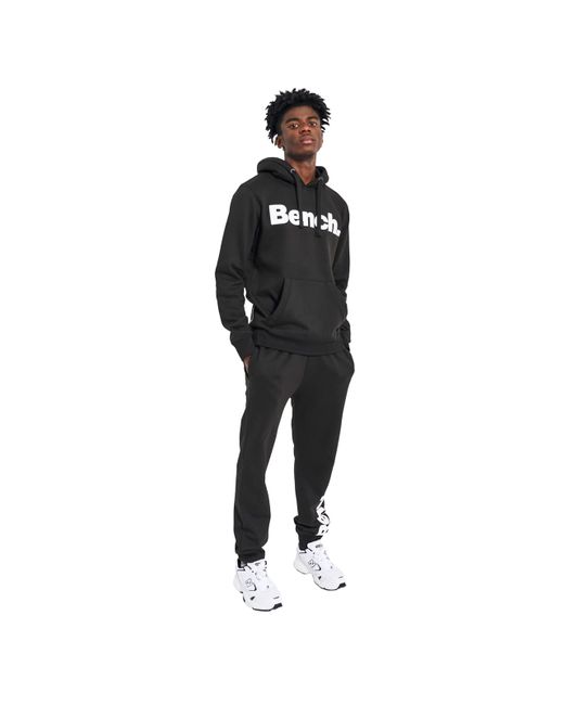 Bench Everyday Essential Fleece TrainingsanzugSets | 2teilig Hoody in Black für Herren