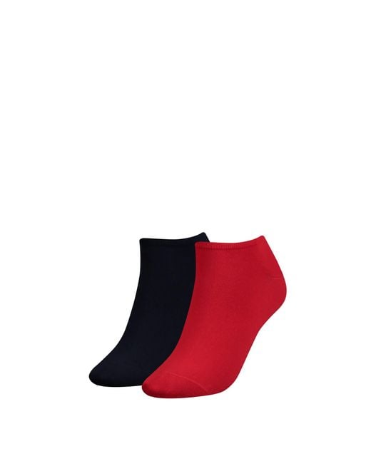 Tommy Hilfiger Frauen Sneaker Trainer Socken in Rot | Lyst DE