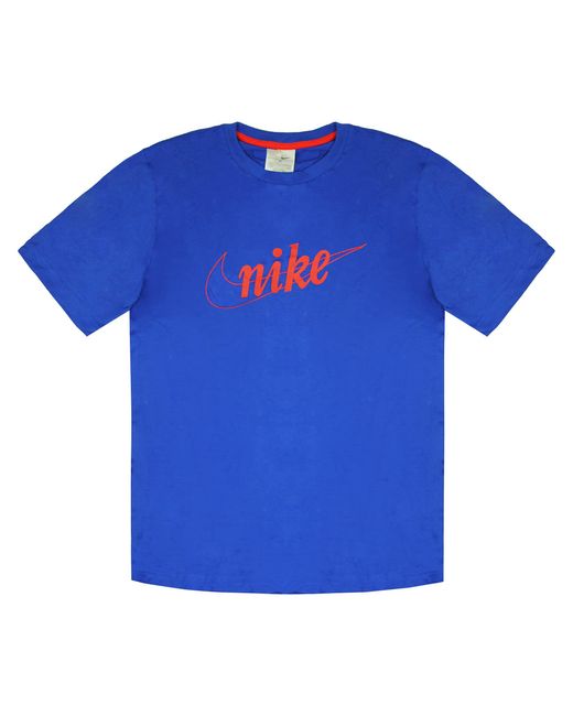 Nike Logo Short Sleeve Crew Neck Blue S T-shirt 692359 401 for men