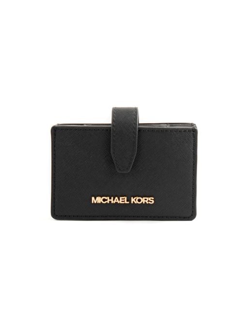Michael Kors Portemonnee Voor Vrouwen Jet Set Travel Card Case in het Black