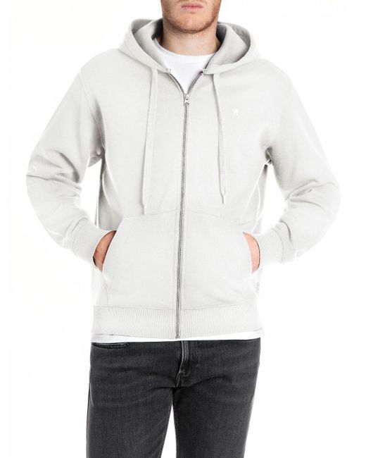 Replay M3105 Kapuzenpullover in White für Herren
