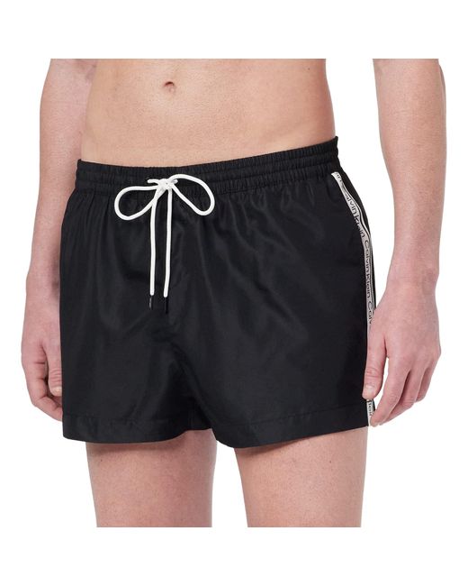 Pantaloncino da Bagno Uomo Short Drawstring Lungo di Calvin Klein in Black da Uomo