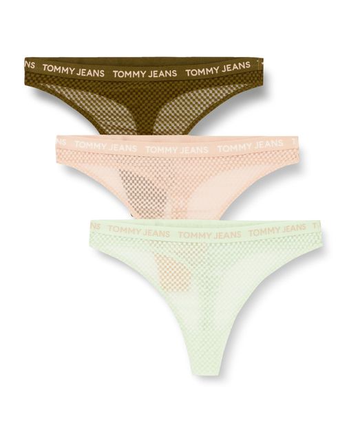 Tommy Hilfiger Green 3p Hr Thong Lace