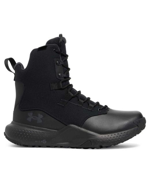 Under Armour Black Ua Stellar Zip Waterproof Tactical Boots for men