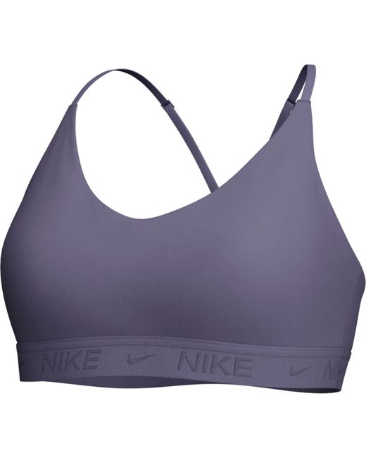 Damen Dri-Fit Indy Light Support Bra Reggiseno Sportivo di Nike in Purple