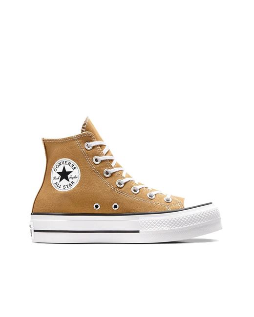 Chuck Taylor all Star Platform Sneaker Giallo da Donna A06506C di Converse in Brown