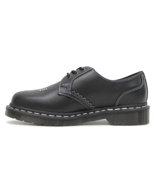 Dr. Martens 1461 Ga Wanama Leather Black Shoes 6 Uk