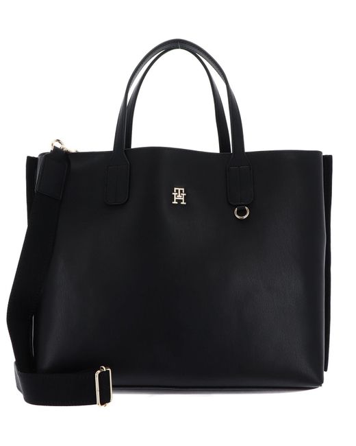 Tommy Hilfiger Black 'siconic Tommy Satchel Tote