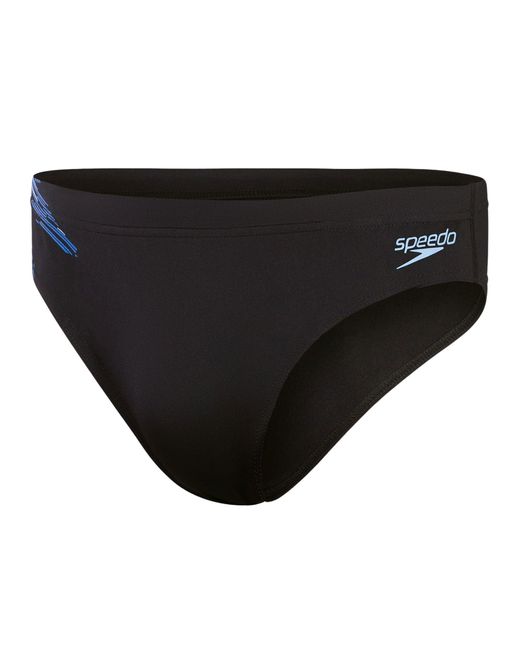 Speedo Black S 7cm Tech Panel Brief Swimming Trunks for men