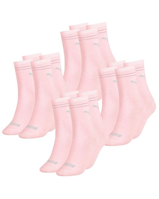 PUMA Pink Sportsocken 8er MultipackSchwarz Weiss Grau Rosa 35-38 39-42 Baumwolle