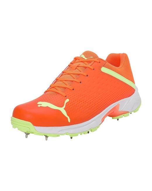 PUMA S Spike 22.2 Cricket Shoes Spikes Ultra Orange 10 for men