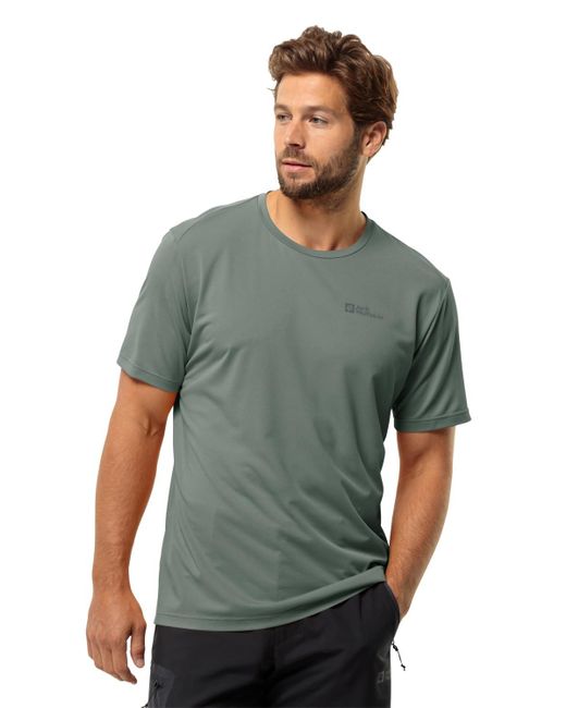 Jack Wolfskin DELGAMI S/S M T-Shirt in Green für Herren