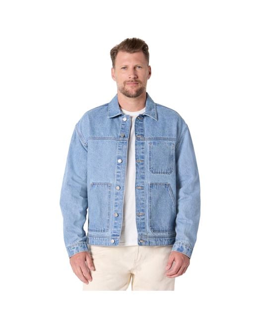 Amazon Essentials Relaxed-Fit Utility-Jacke Fester Denim in Blue für Herren