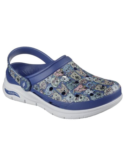 Skechers Blue Foamies Arch Fit-cool Pups Clog