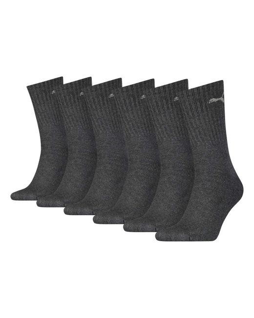 PUMA Gray 6 Paar Sportsocken Tennis Socken Gr. 35-49 für sie und ihn
