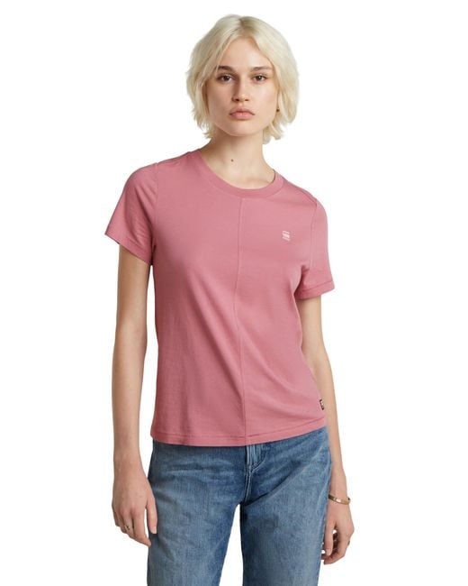 G-Star RAW Front Seam R T Wmn T-shirt in het Red