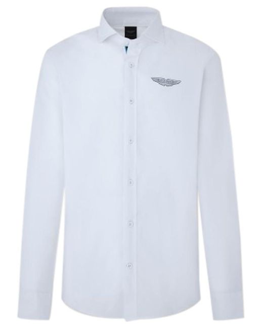 Hackett White Amr Pitlane Shirt for men