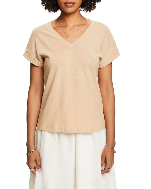 Esprit White 034ee1k343 T-shirt