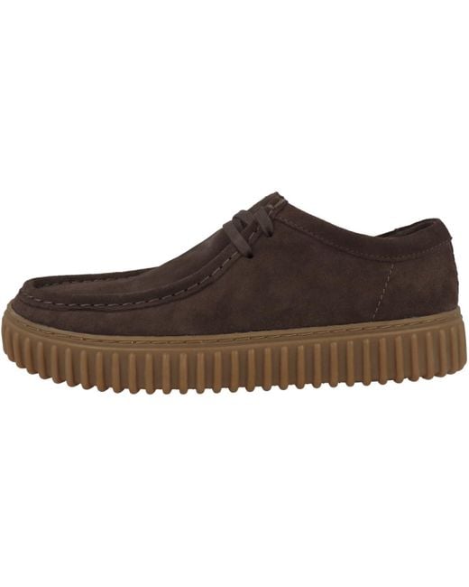Clarks S Torhill Lo Suede Dark Brown Shoes 7 Uk for men