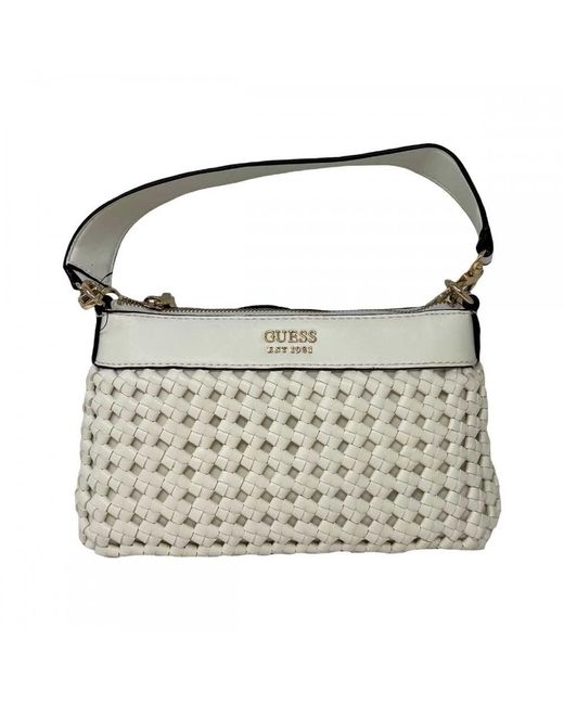 Guess Sicilia Top Zip Shoulder Bag White Lyst
