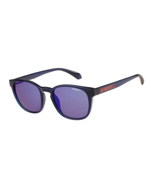 Superdry Black Sds-5038 Sunglasses 153 Crystal Blue/orange for men