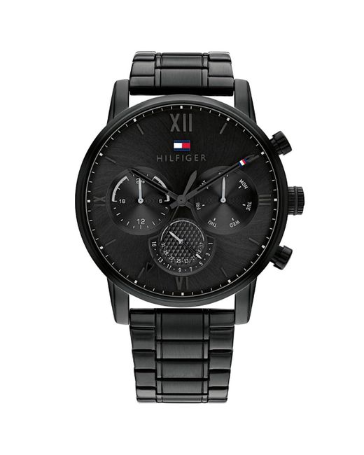 Reloj Analógico de Cuarzo multifunción para hombre con Correa en Acero Inoxidable Negro - 1791879 Tommy Hilfiger de hombre de color Black