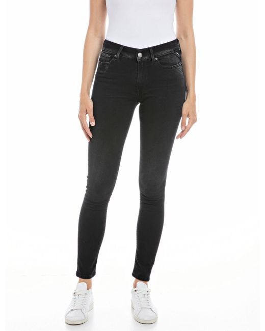 Replay Black Jeans Luzien Skinny-Fit Hyperflex mit Stretch